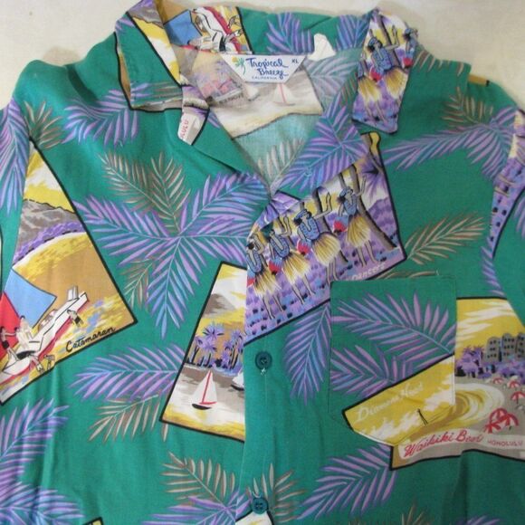 Vintage Tropical Breeze Landscapes Hawaiian Shirt - Picture 2 of 10